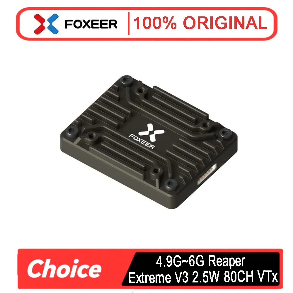 

Foxeer Reaper Extreme V3 2,5 Вт 80CH VTx - частота 4,9G ~ 6G для FPV Drone DIY Запчасти