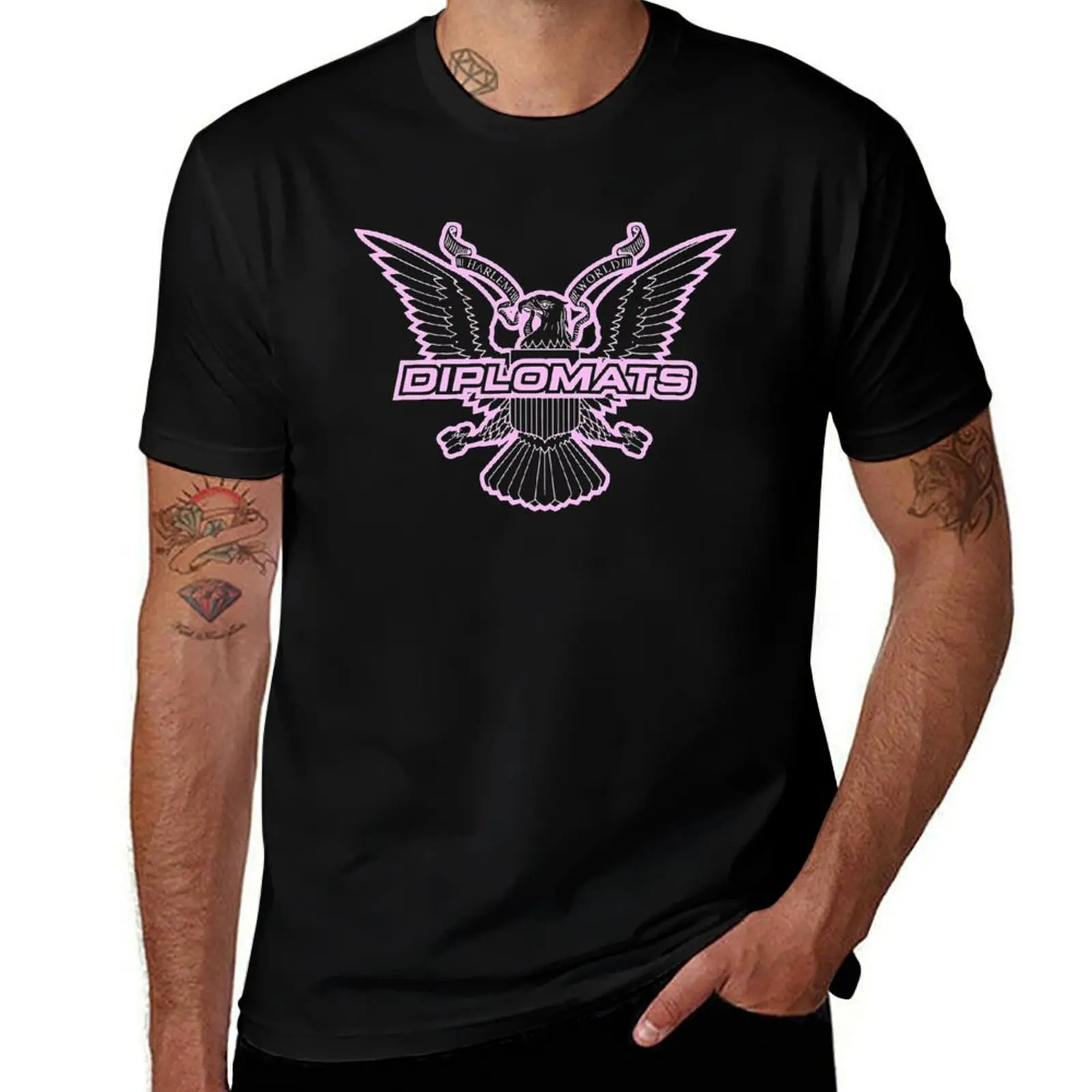 

Diplomats, Dipset Pink Logo, Camron Merch T-Shirt men t shirt cotton 100% t shirt man cotton T-shirt