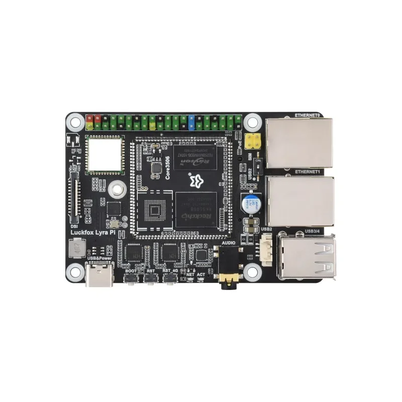 Luckfox Lyra Pi Linux Micro Development Board Core3506 Core Board Integrates Triple-core ARM Cortex-A7 ARM Cortex-M0 Processors