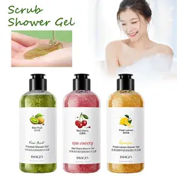 300ml Kiwi Scrub Perfume Shower Gel Deep Cleansing skin scrub Wash Exfoliating Body body scrubs Rejuvenating Fragrance whit L1U1