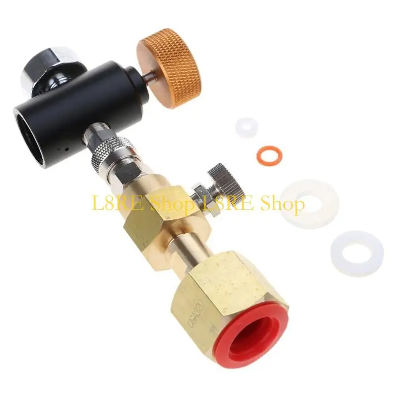 L8RE ALUMINIM SODAS MAKEROSORIES EXTROMENAL CO2 SANKS ADAPTER TAPTE