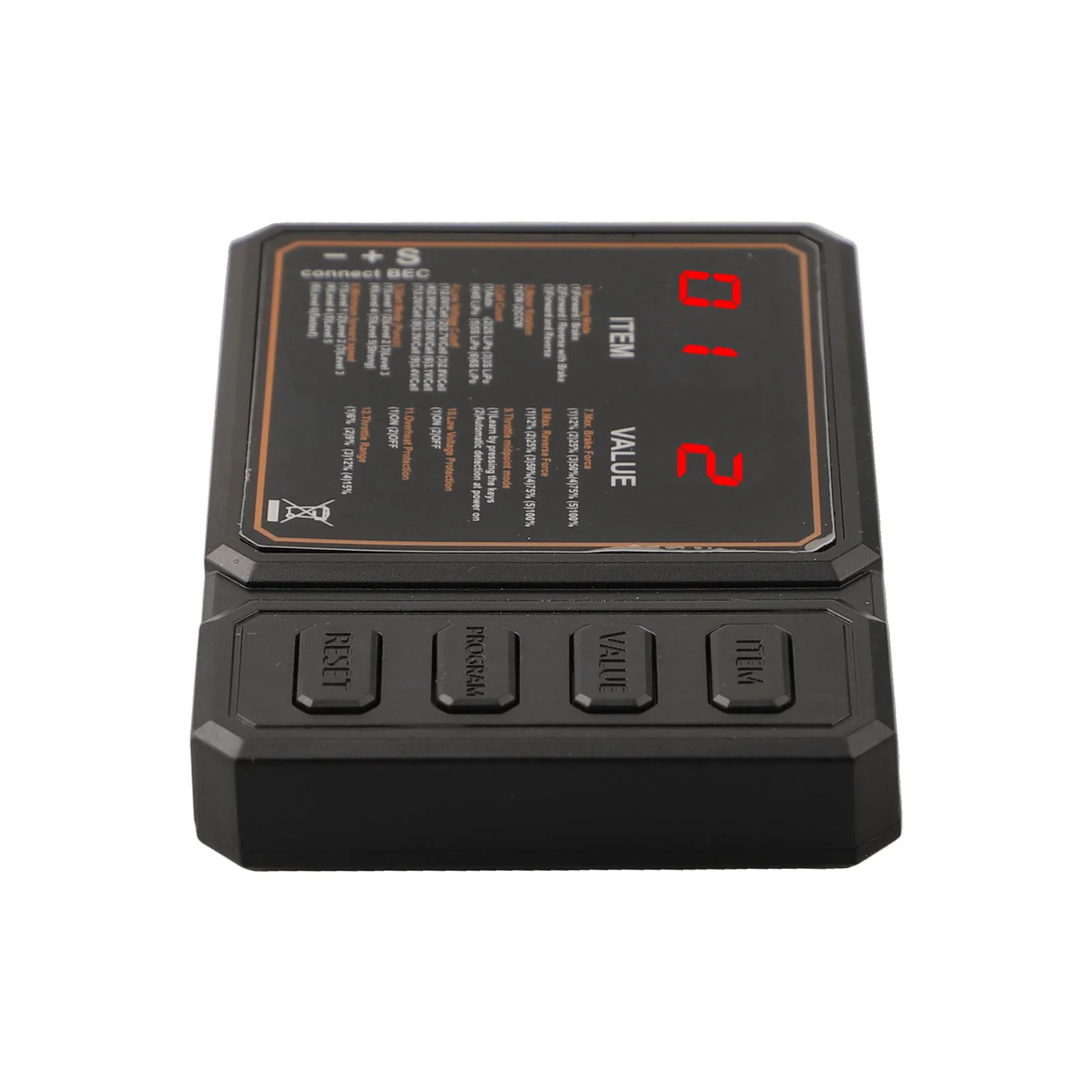 Remote Control Car Optimization Black RC ESC Programming Card 1 10 Scale Models Resistance Braking Adjustments