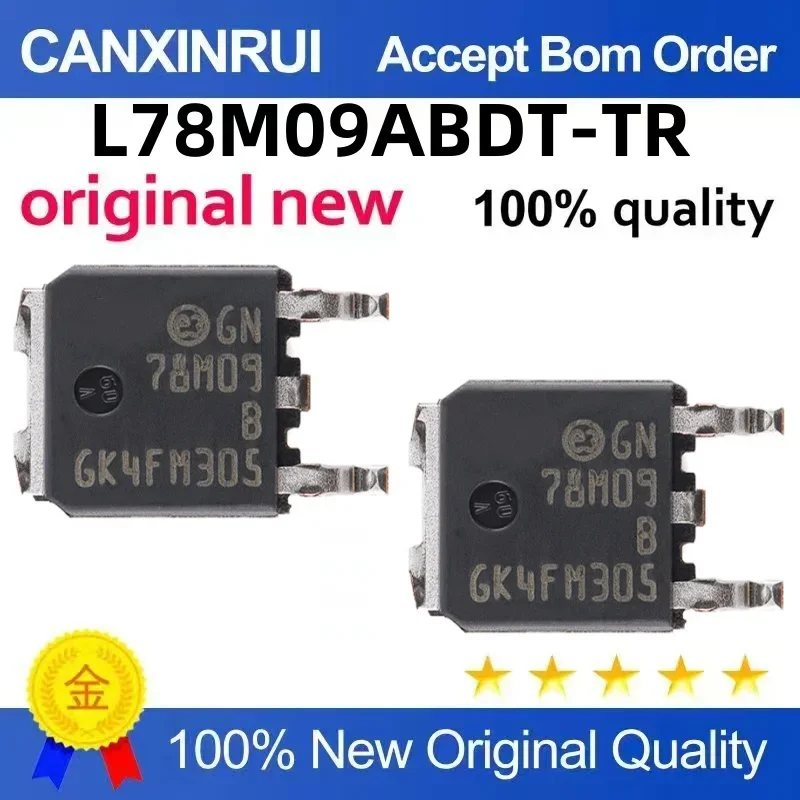 

(5-100 pieces) Brand new original L78M09ABDT-TR silk screen 78M09 TO-252 spot chip IC