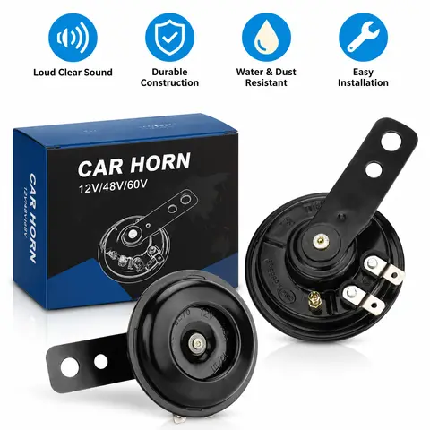 Motorcycle Horn Car Electric Horn12V/48V/60V Car Horn Car Siren SUV Yacht Accessory Truck DC Mount Bus Boat Motorcycle Univ K8F9