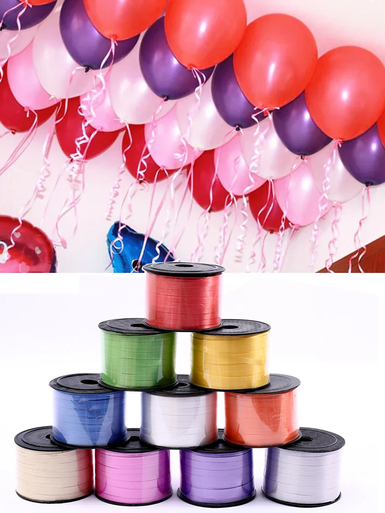 Ruban de ballon de mariage de 100 Yards, pour emballage cadeau de attache de ballons, décoration de fête
