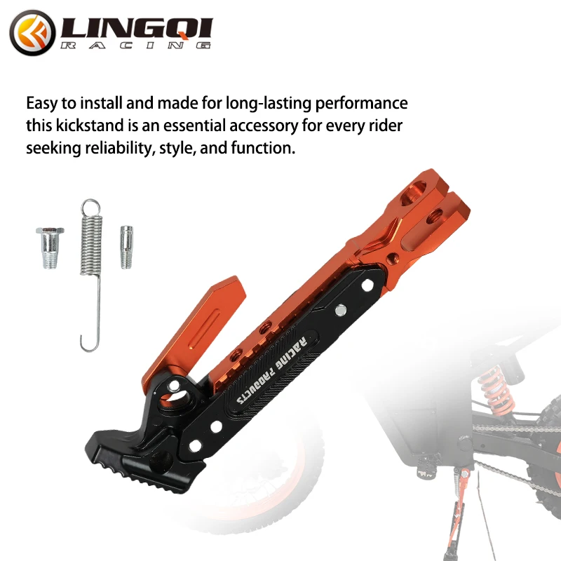 LINGQI RACING Motorcycle Side Stand Foot Support Adjustable Kick Stand Parking Bracket For Tuttio Soleil 01 Electric Dirt Bike