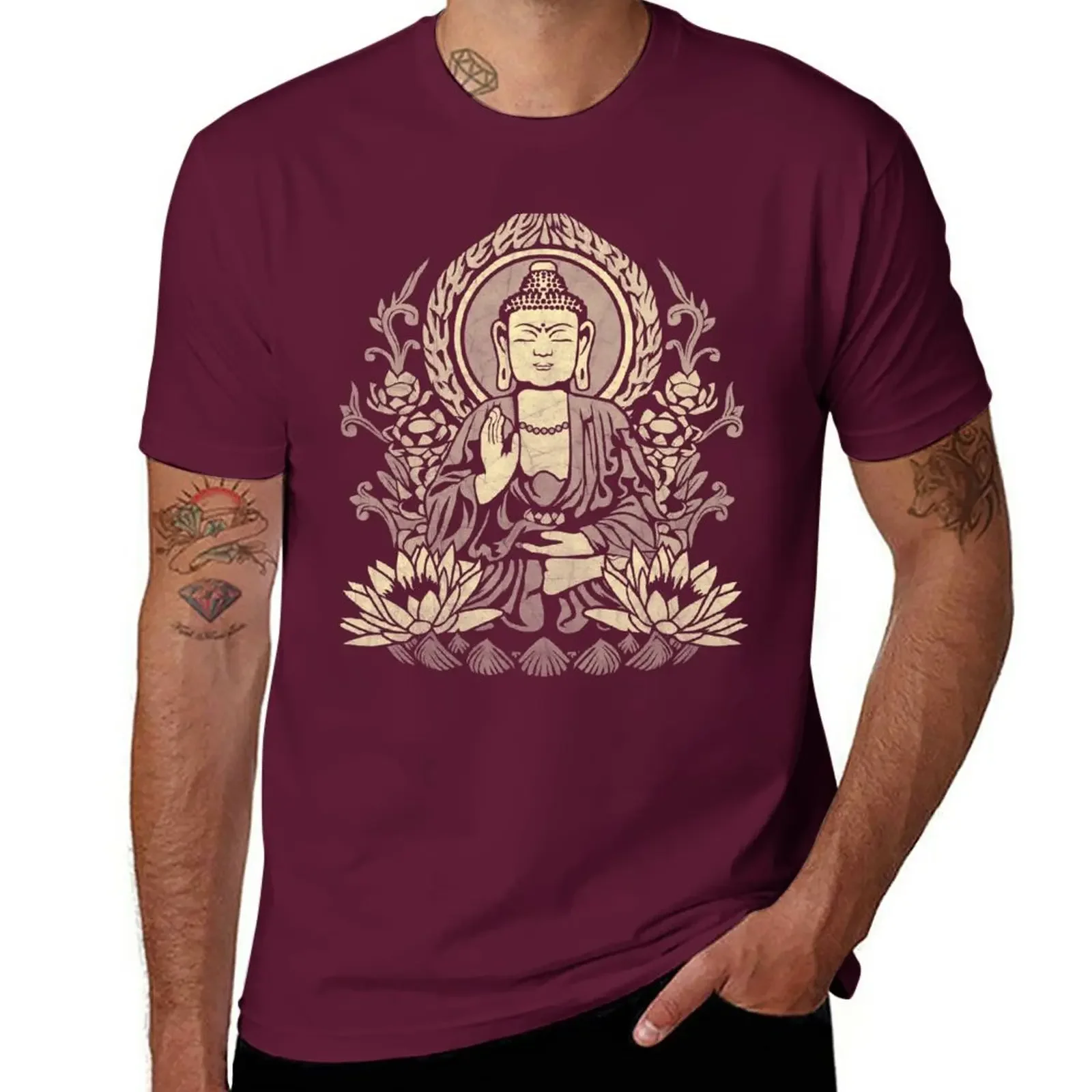 Siddhartha Gautama Buddha Yellow T-Shirt shirts graphic tees tees kawaii clothes mens vintage t shirts