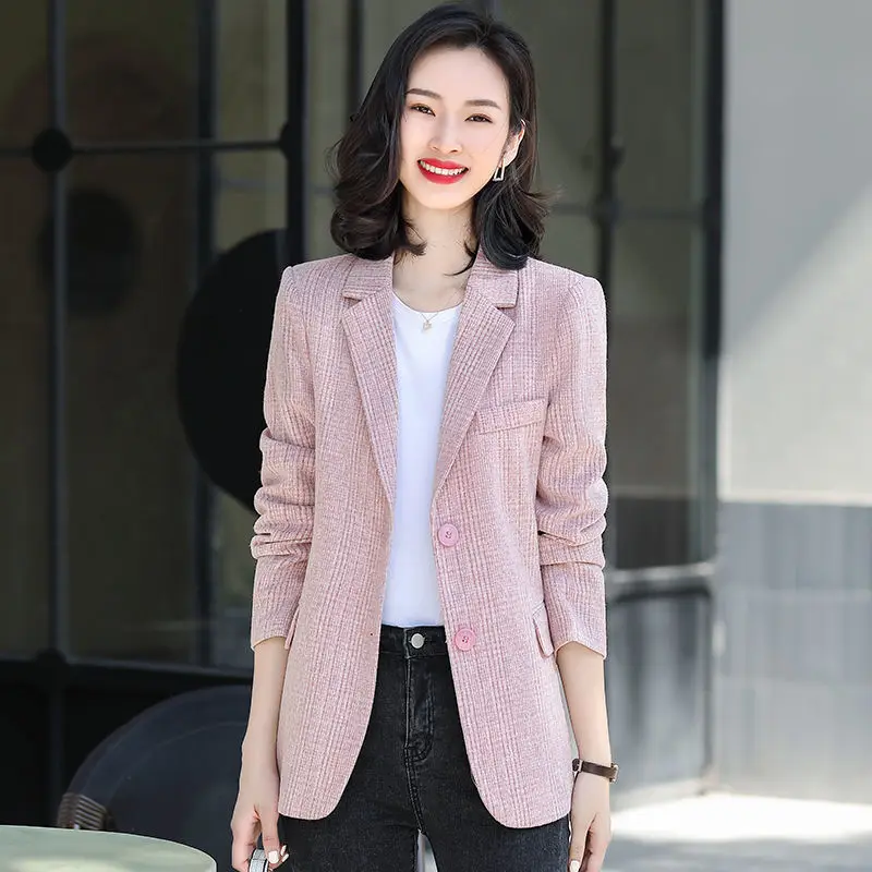 UNXX Trendy Petite Pink Wool Coat for Women Female Office Lady 2022 Autumn/Winter Casual Fashion Streetwear Blazer High Quality