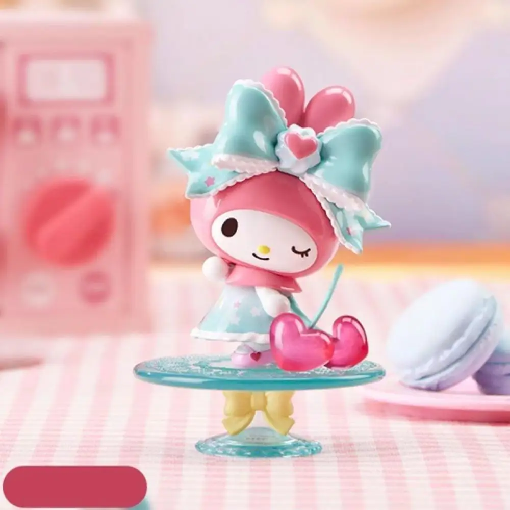 Sanrio Melody Afternoon Tea Series meisjesachtig hart aardbei pop Garage Kit Cartoon cake plug-in model Desktop ornament meisje speelgoed