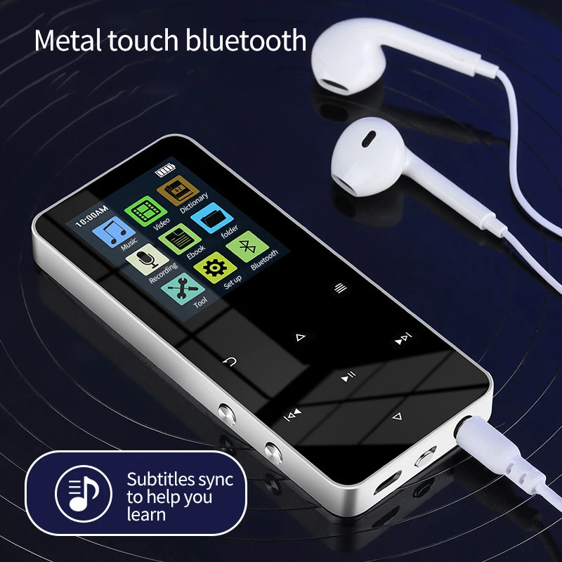 Bluetooth-compatible Mp3 MP4 Player Hifi Metal Portable Music Walkman With Fm Radio Recording Touch Key 1.8 Inch Screen Player