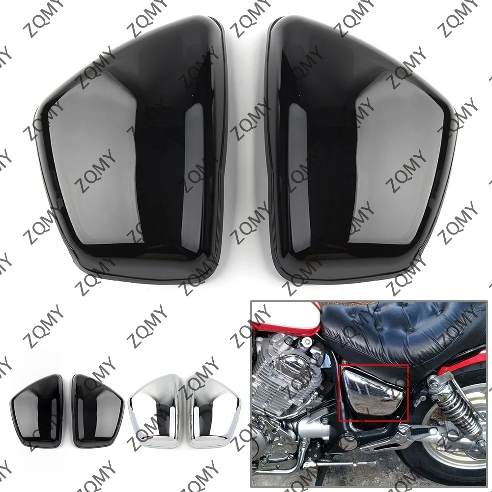 

Motorcycle Side Battery Cover Guard Left & Right 2Pcs For Yamaha XV 700 750 1000 1100 Virago 1984-UP Motorbike Parts ABS Plastic