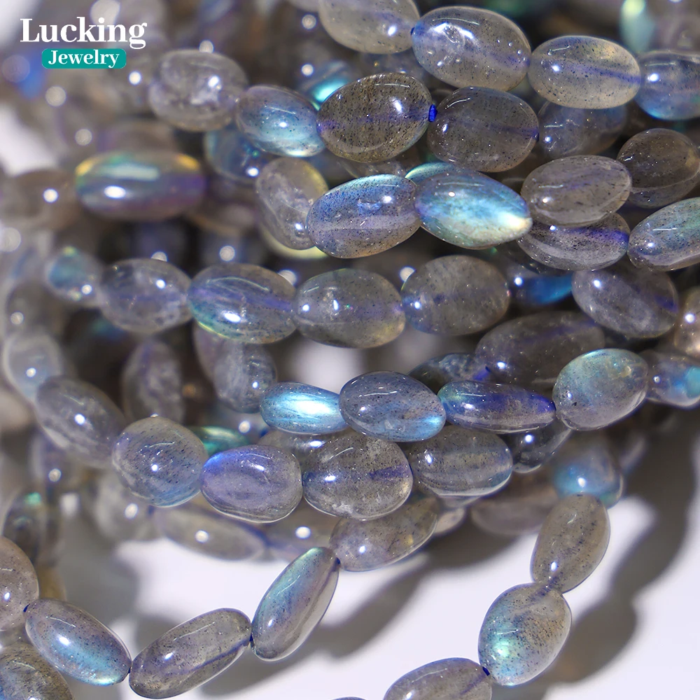 

2025 New Natural Madagascar Labradorite Pebble Crystal Bracelet for Bohemian Spiritual Jewelry Unisex Gift or Jewelry Making