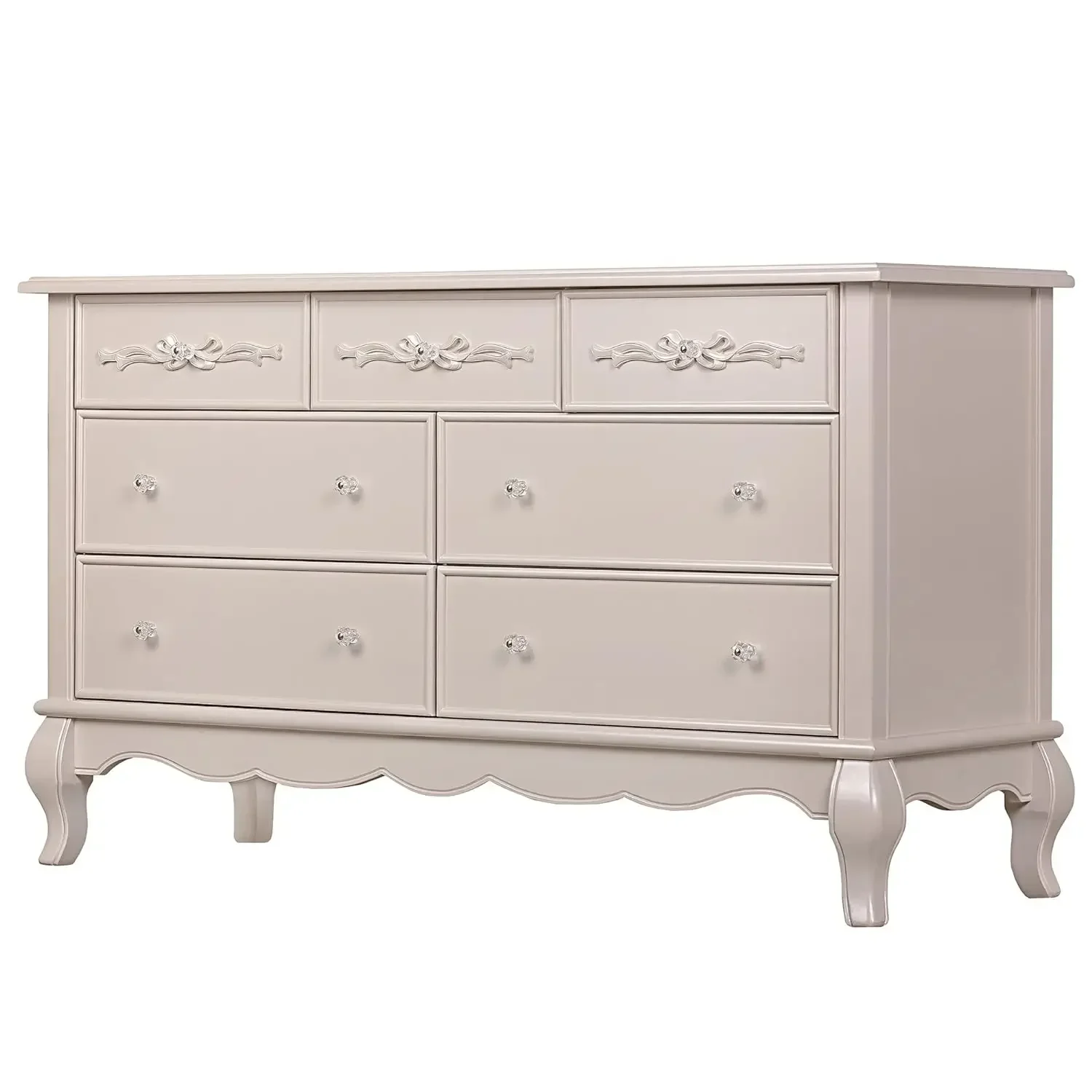 Evolur Aurora Dresser, 54x20.3x34 Inch (Pak 1), Dusty Rose