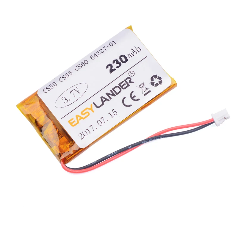 Batteria di ricambio agli ioni di litio ai polimeri di litio da 3,7 V 300 mAh per PLANTRONICS 64327-01 64399-01 CS351 CS351N CS351V CS361 CS361N