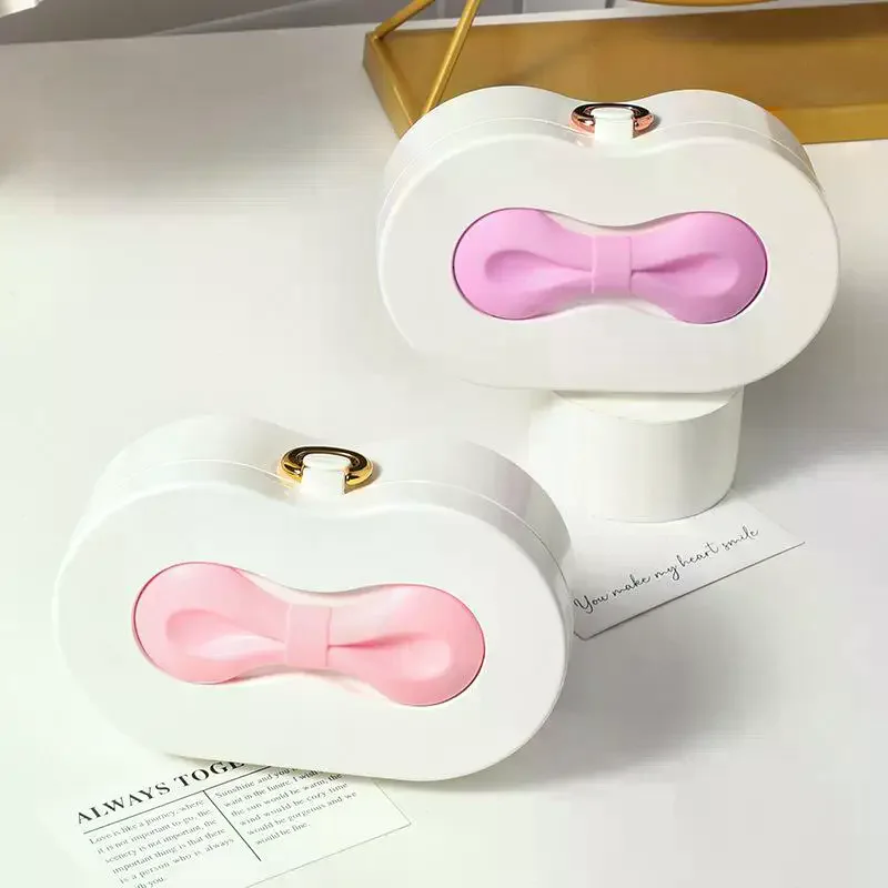 المحمولة متعددة الوظائف القوس صندوق تخزين المجوهرات المنزل السفر أقراط قلادة حقيبة للتخزين للنساء حلقة منظم عرض القضية #2