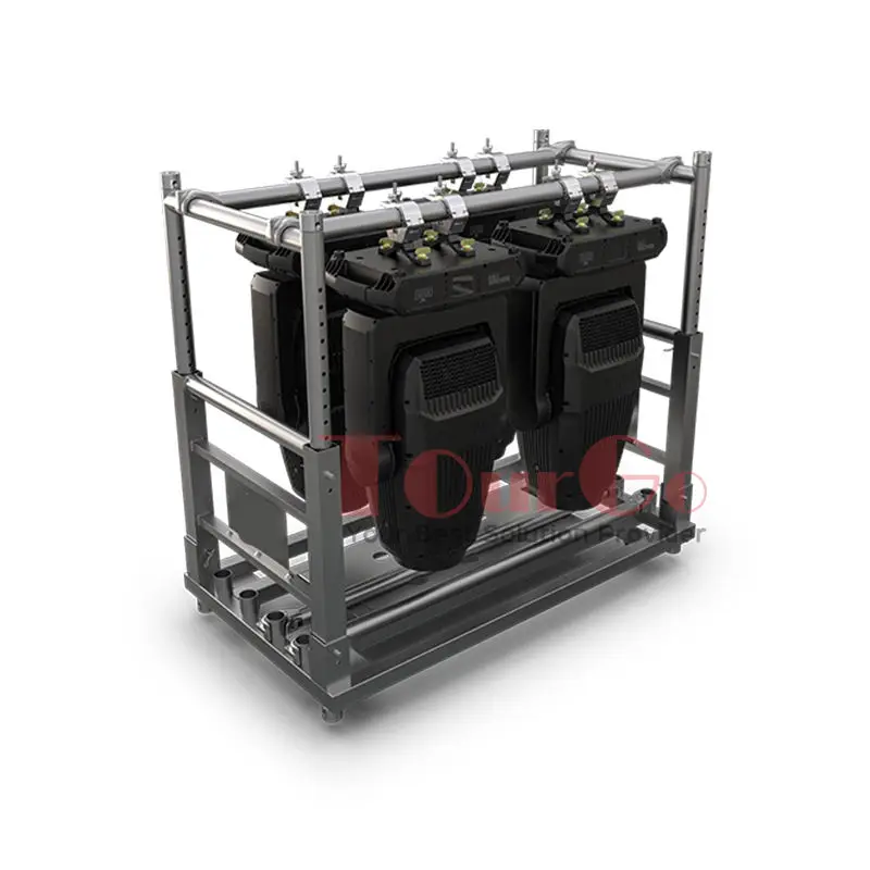 TourGo Height Adjustable Foldable Aluminum Trolley for Mobile Stage Lamp Installation