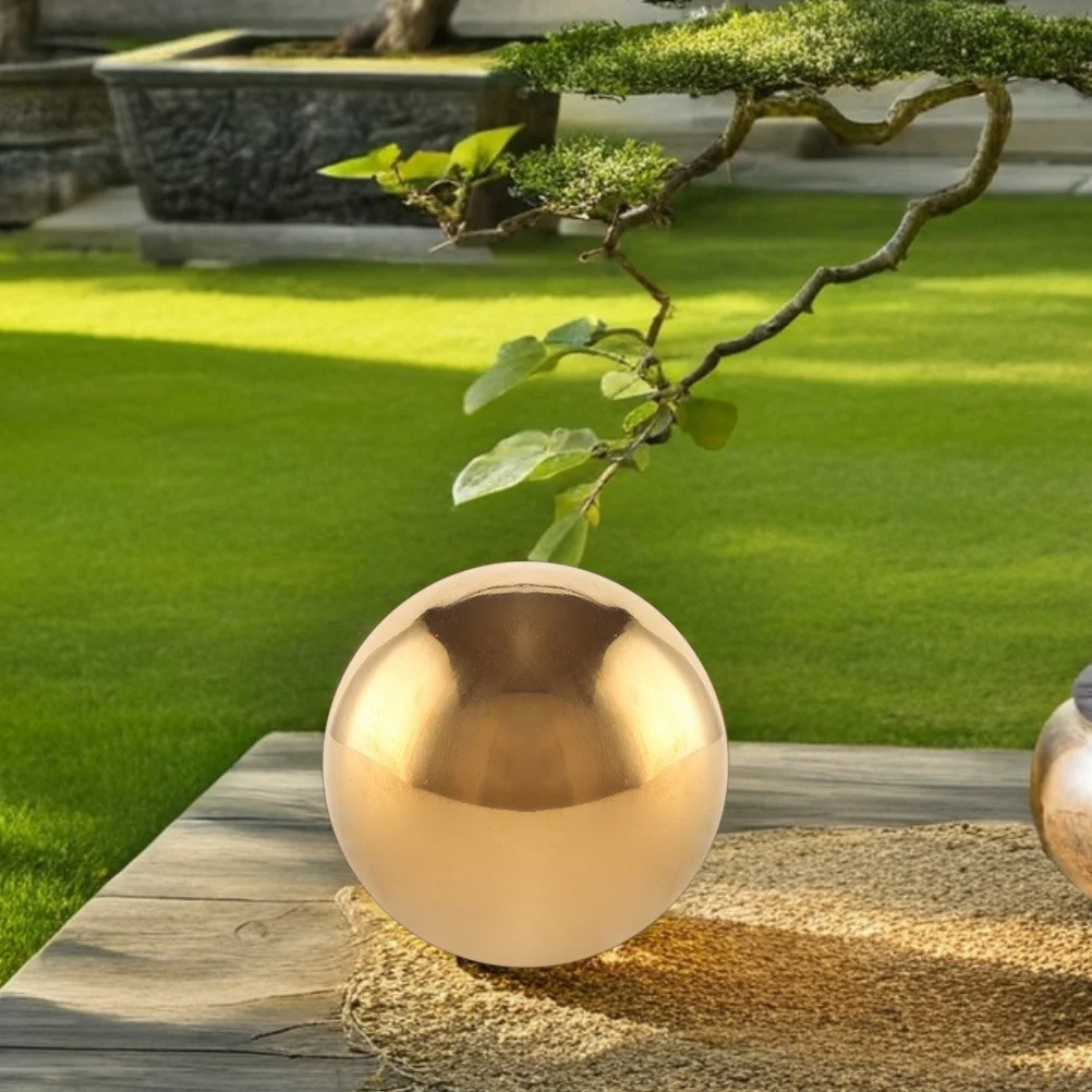 

Stainless Steel Gazing Globe Mirror Ball Shiny Hollow Reflective Outdoor Decorative Sphere Durable Weather Resistant Decor Yard