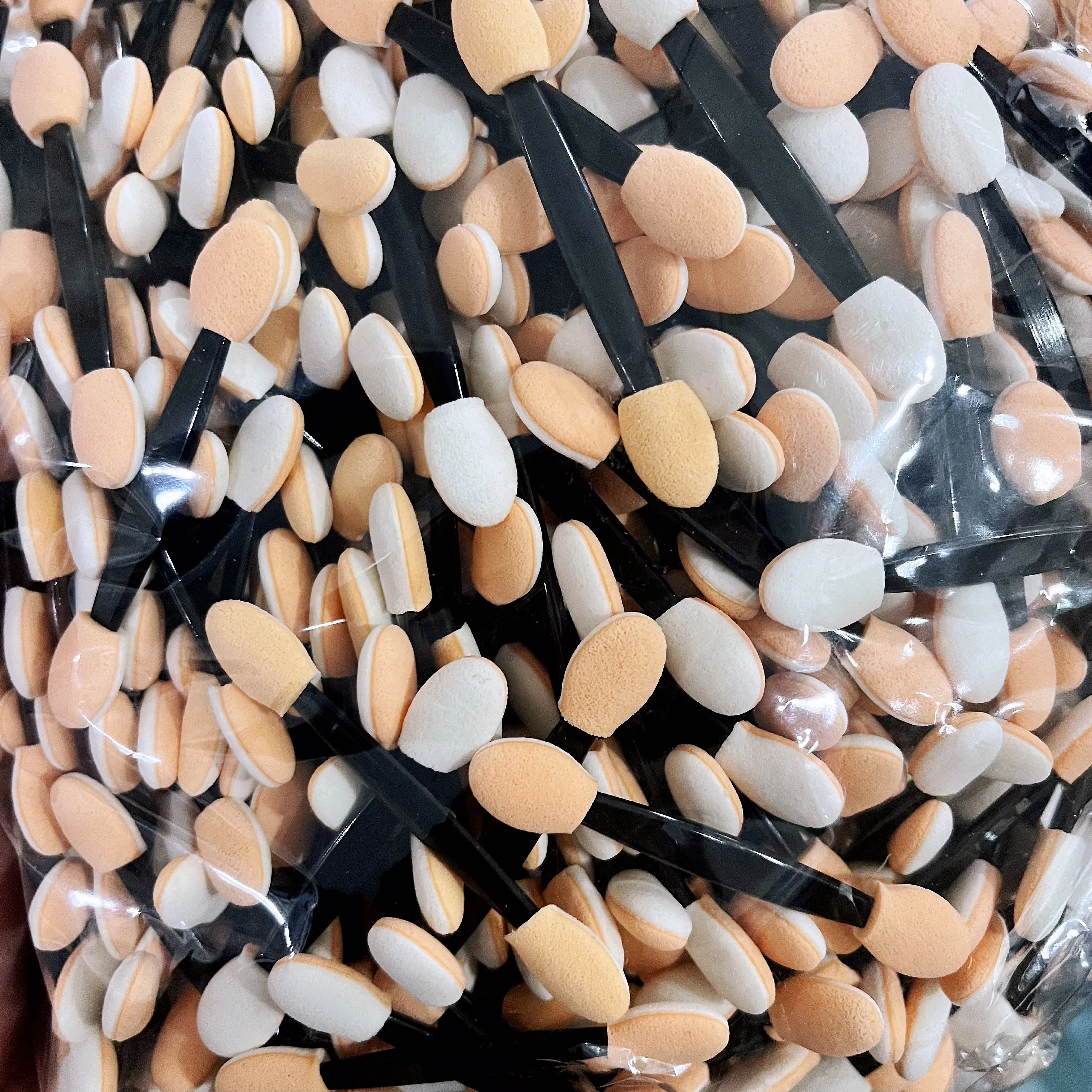 10/30/50/100 pçs pincéis de pó de unhas pro esponja vara dupla terminou prego glitter aurora espelho em pó maquiagem escova de unhas manicure #