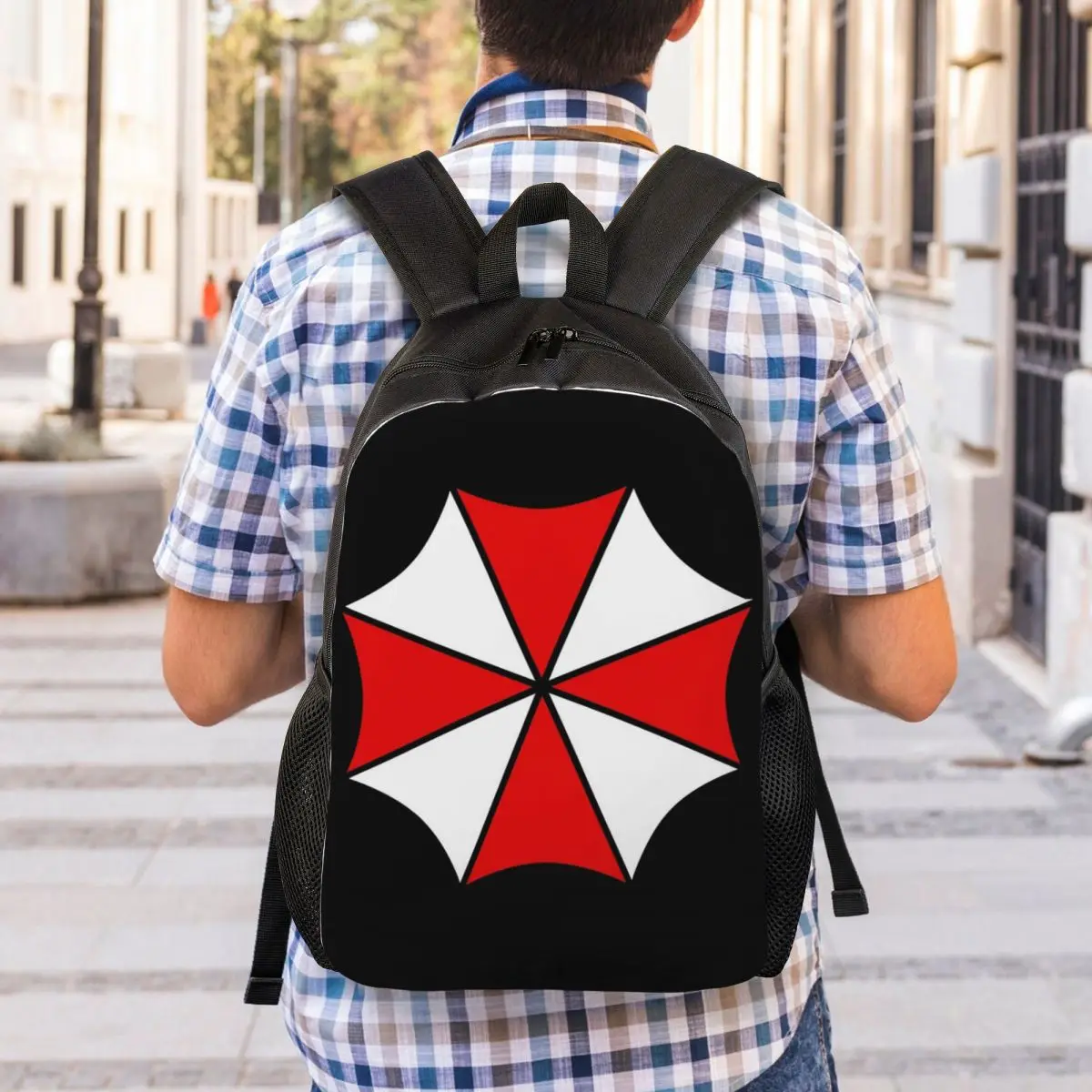 Mochila para estudiantes con paraguas de la película Game Corporation, mochila escolar para senderismo, mochila de viaje para hombres y mujeres, mochila de moda, bolsos de hombro