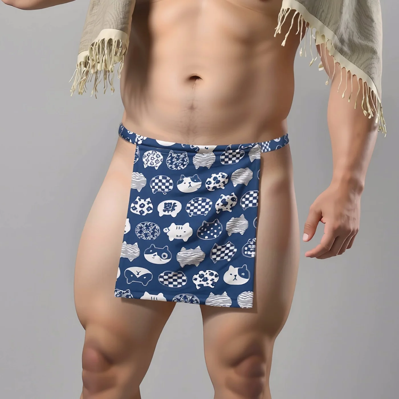 Fundoshi القطن المسامي - مريح على طراز Etchu مع ربطات عنق قابلة للتعديل، ملابس داخلية يابانية تقليدية للجنسين