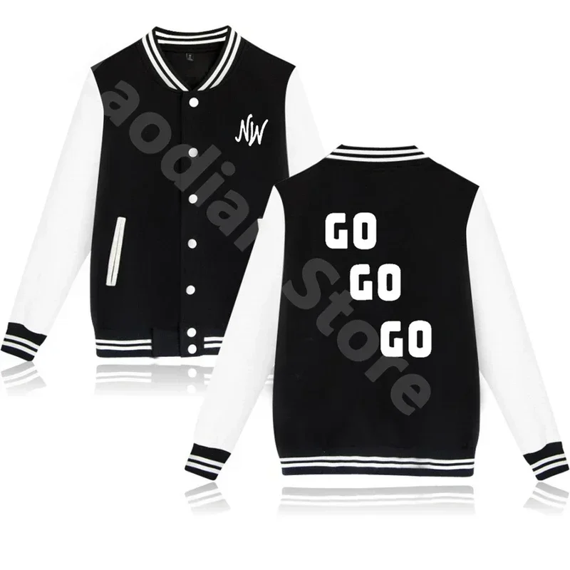 

Nidal Wonder GO GO GO Baseball Jacket Women Men Vintage Clothes Fashion Longsleeve Harajuku Baseball Uniform Vintage Jackets