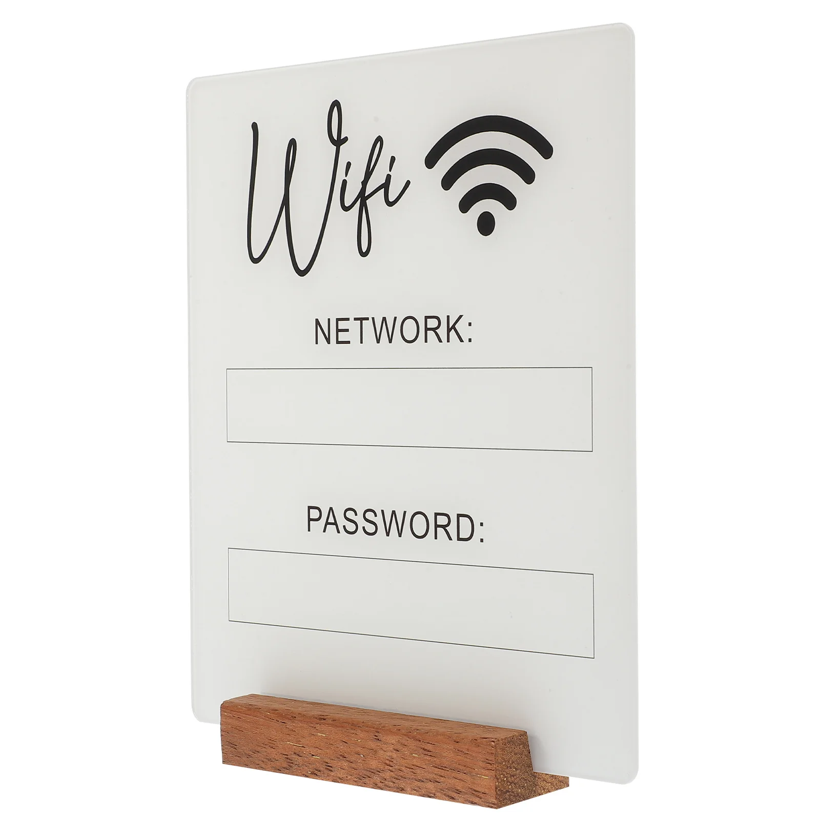 Acrylic Wifi Password Sign Board Clear Scratch Resistant Table Top Display For Home Hotel Restaurant Guest Room Decor Network