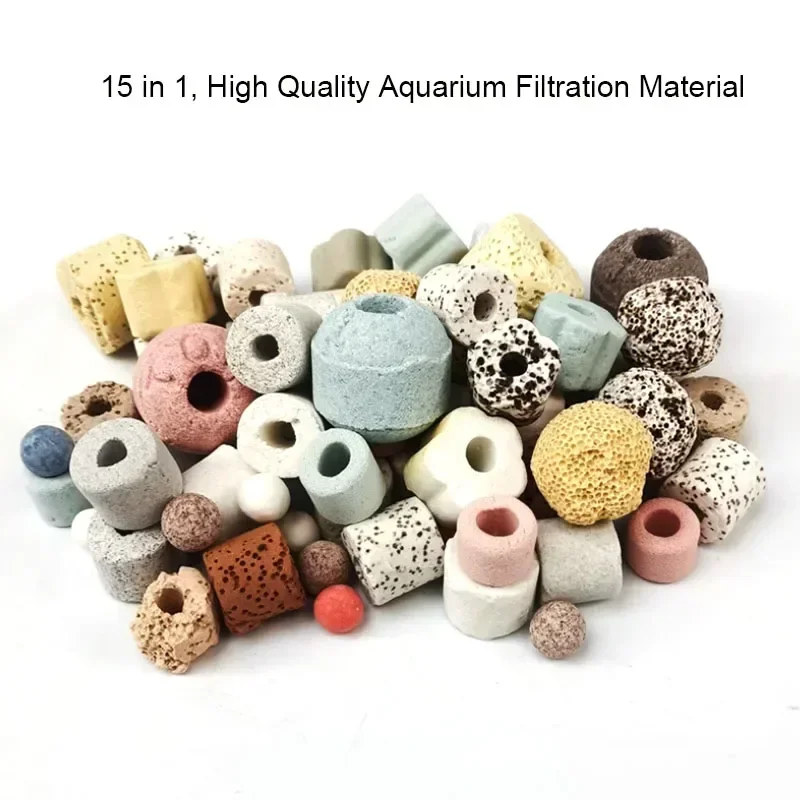 100g 250g 15 Types Aquarium Bio Balls Biochemical Ball Filter Media for Aquarium Filter Accessories for Fish Tank Effective