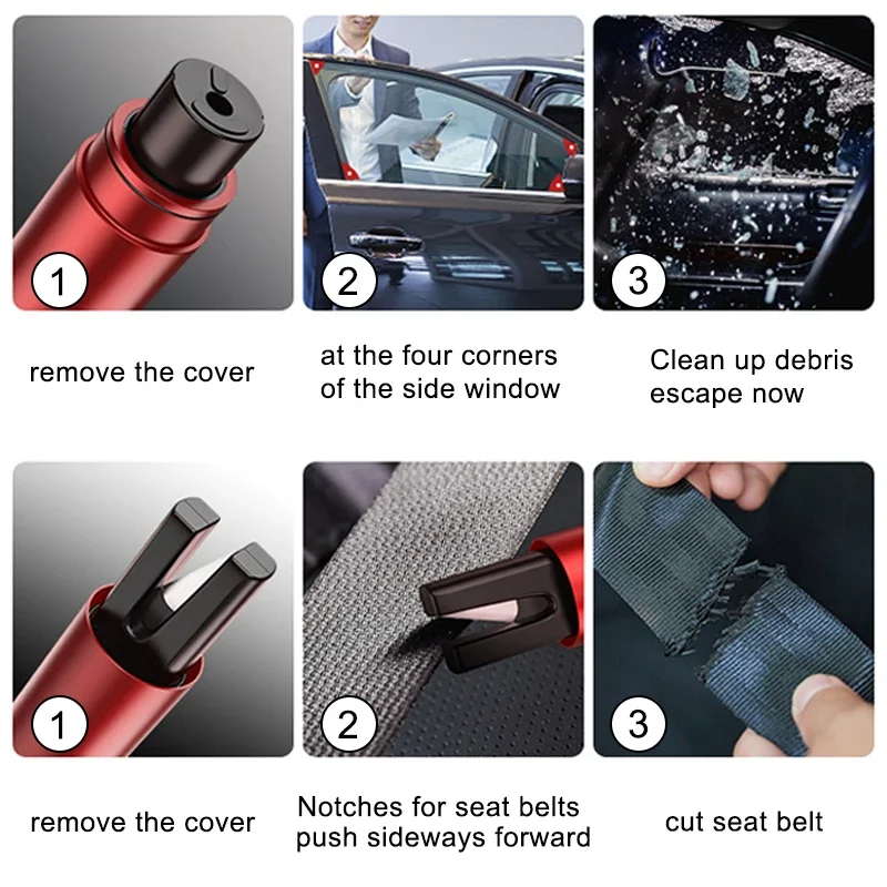 Car Emergency Hammer Cars Rescue Tools Safety Hammer Escape Seat Belt Cutter Lifesaving Auto Windows Glass Breaker Safety Hammer image 6