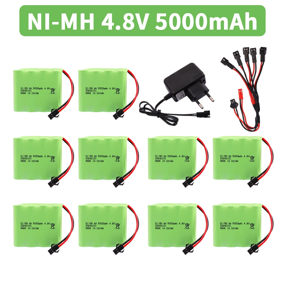 M نموذج 5000mah 4.8V ni-mh بطارية AA ل Rc لعب السيارات الدبابات روبوت قوارب البنادق Ni-MH AA 4.8 فولت بطارية قابلة للشحن
