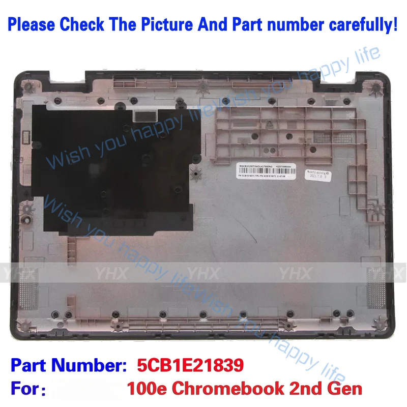 L... 5X For Lenovo 100e Chromebook 2nd Gen D Cover Lower Case Bottom Base 5CB1E21839