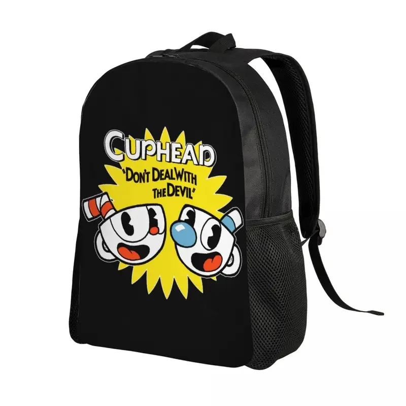 Customized hot game Cuphead Mugman laptop backpack men women fashion bookbag for school college students bag