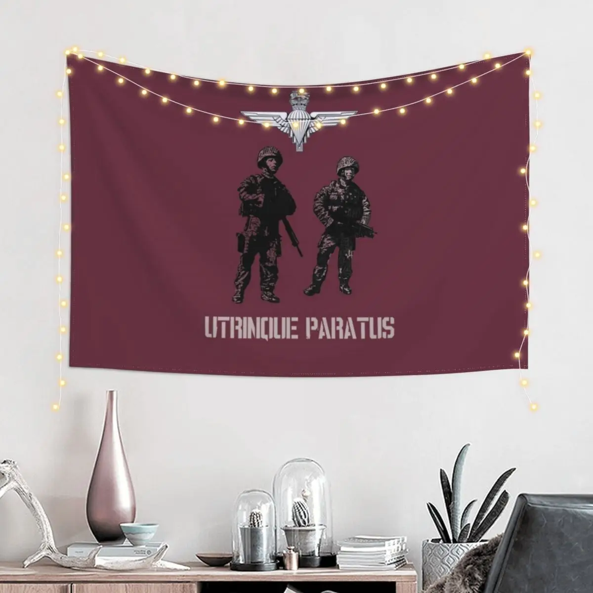 Utrinque Paratus- Ready for Anything Tapestry Wall Hanging Wall Room Aesthetic Decor Tapestry