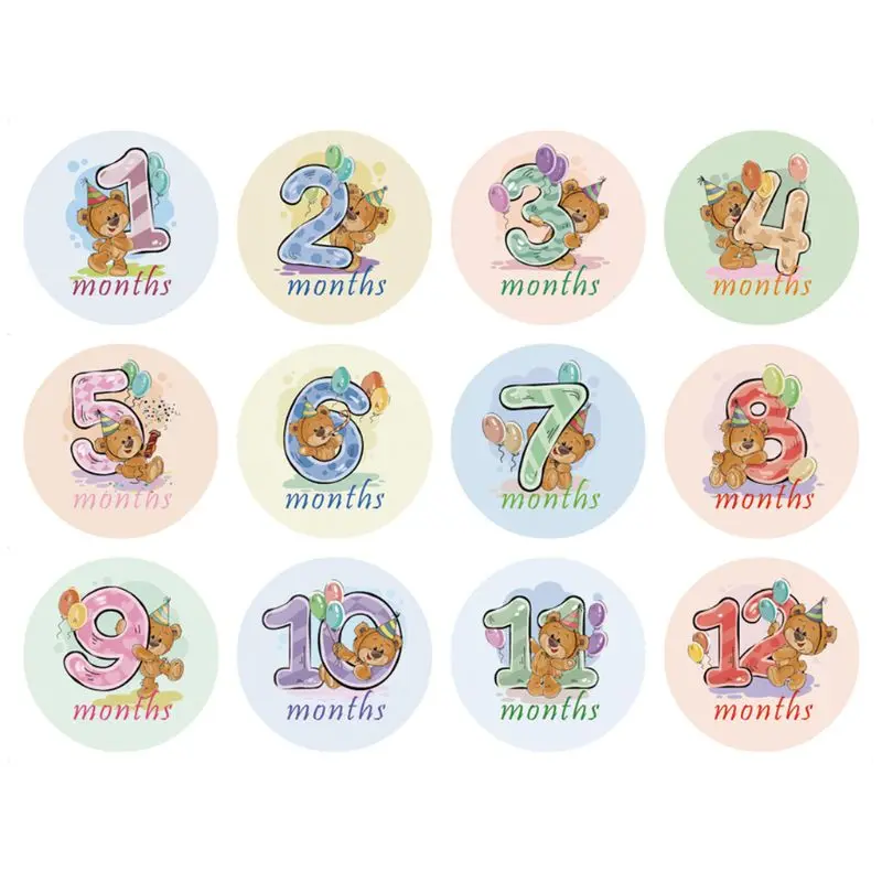 

Durable Newborn Baby Age Card Cards 0-12 Months the First Year Pictures Photo Cards Souvenirs Keep Kids Growing Memory