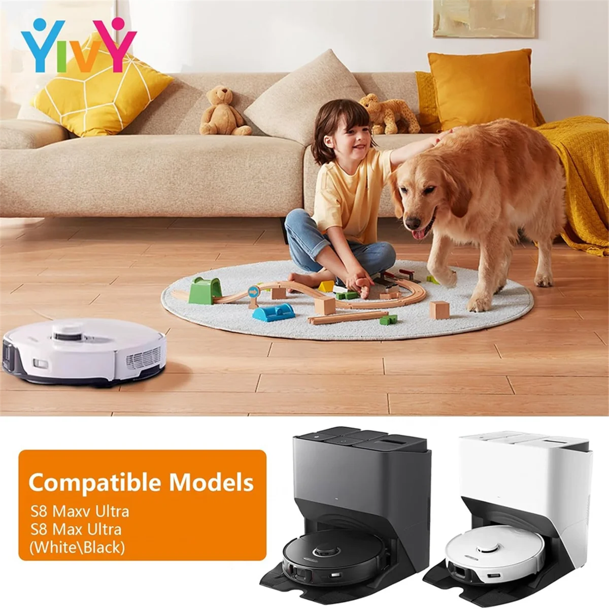 Roborock-掃除機の交換部品,掃除機の交換部品,メインブラシ,Hepaフィルター,モップクロス,ダストバッグ,s8 maxv ultra,s8 maxultraに適しています