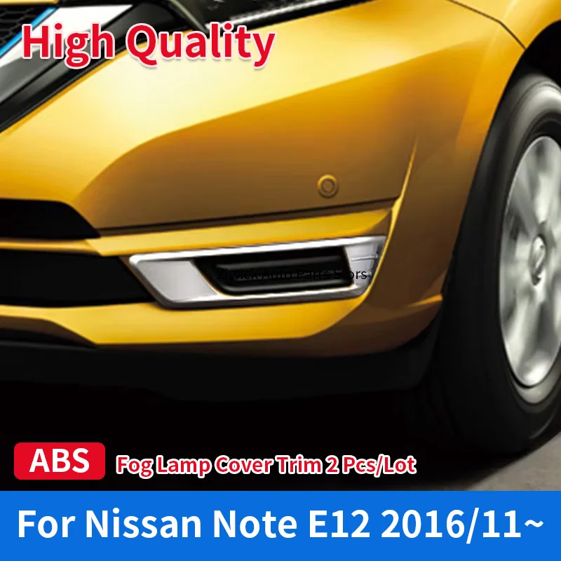

Car Accessories ABS Chrome Front Fog Lamp Garnish Trim for Note E12 2016