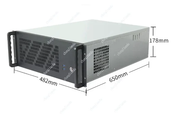 4U AI computing server chassis, multi-GPU graphics card supports dual-channel main board