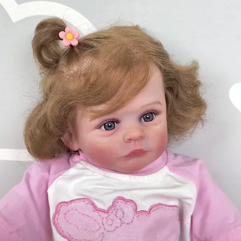 

50CM Reborn Baby Rooted hair Soft Body Doll with 3D Skin Multiple Layers Painting with Visible Veins Soft Touch Doll