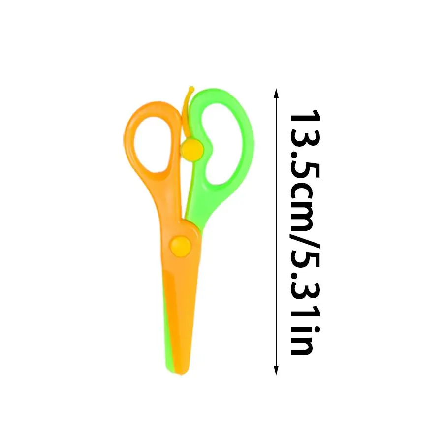 3/6/16pcs Random Safety Student Scissors, Blunt‑edge Colorful Plastic Craft Shears, Practical Stationery for Paper Cutting XJM
