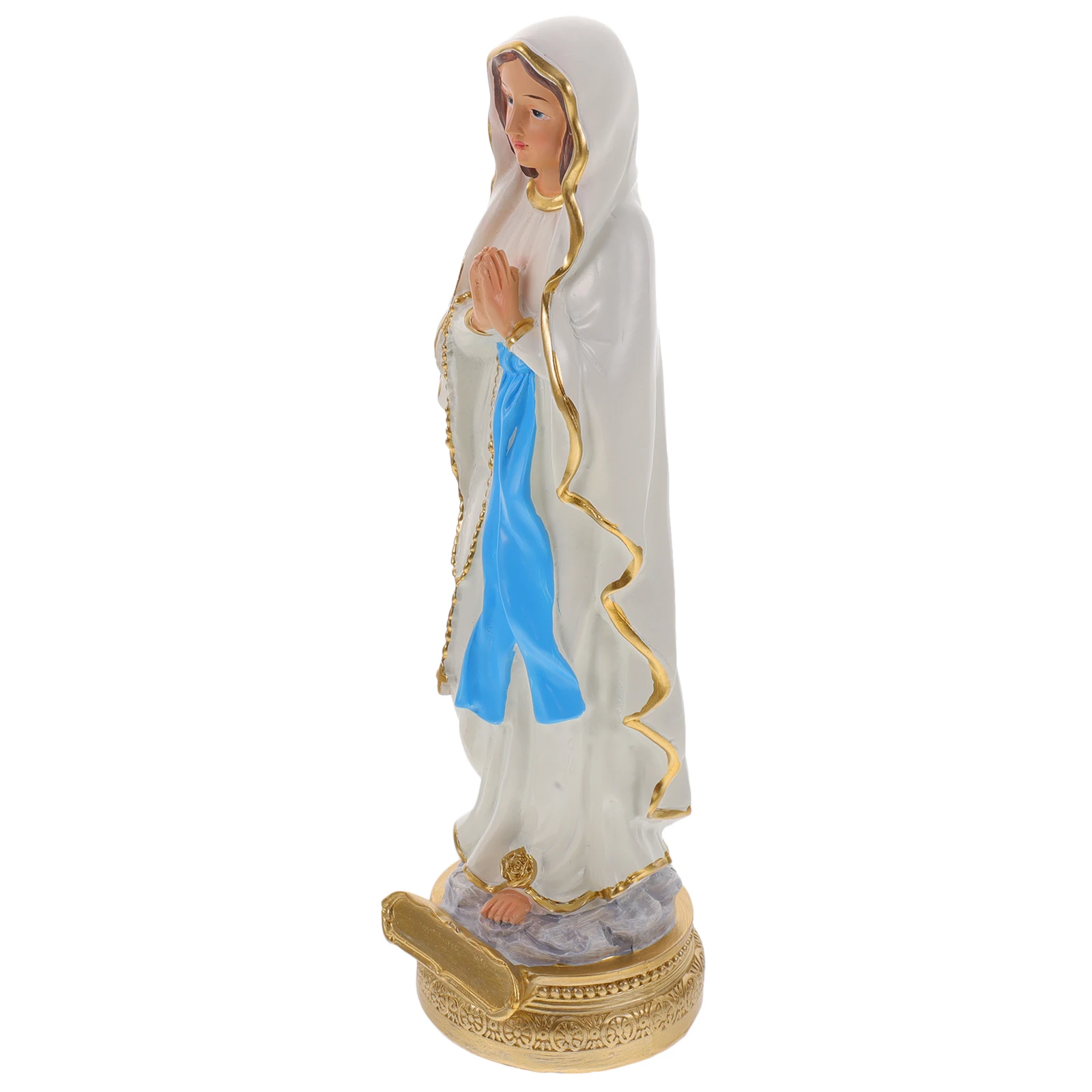 

Resin Virgin Statue Catholicism Adornment Desktop Decor Church nament Religious Mini Size Safe High Quality