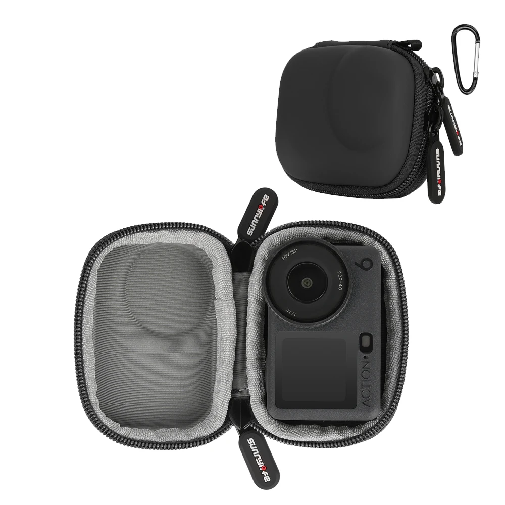 

Mini Carrying Case for DJI Osmo Action6,Travel Storage Bag PU Portable Organizer Waterproof Camera Protective Box with Carabiner