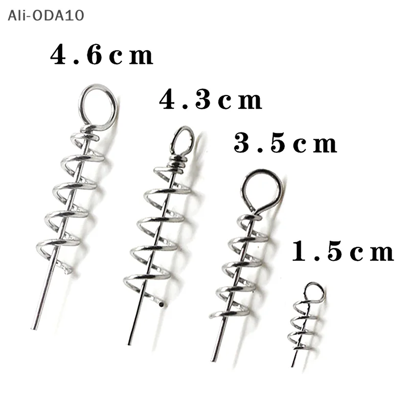 

10Pcs Spring Lock Pin Crank Hook Fishing Connector Stainless Steel Rotary Fixation Luia Soft Bait Fittings