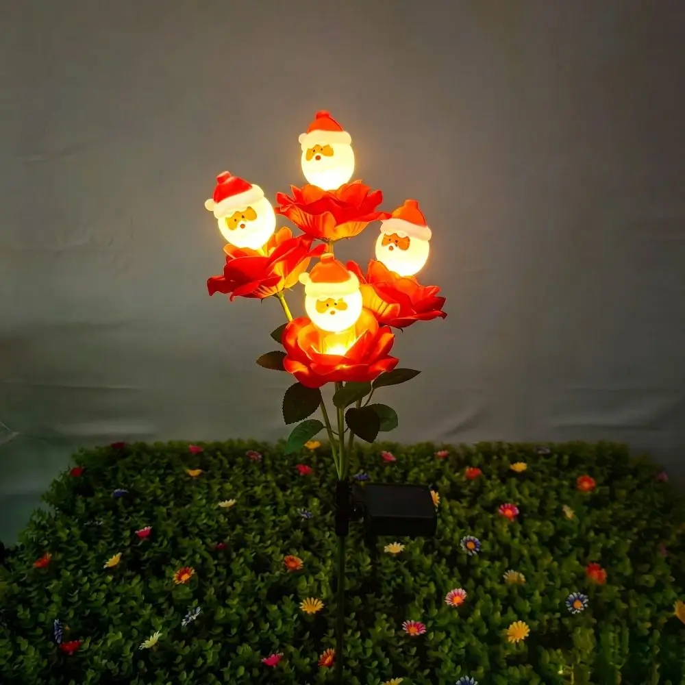 Solar Powered Solar Christmas Lights LED Waterproof Garden Stake Lights Snowman Design Doll Design Outdoor Ground Light