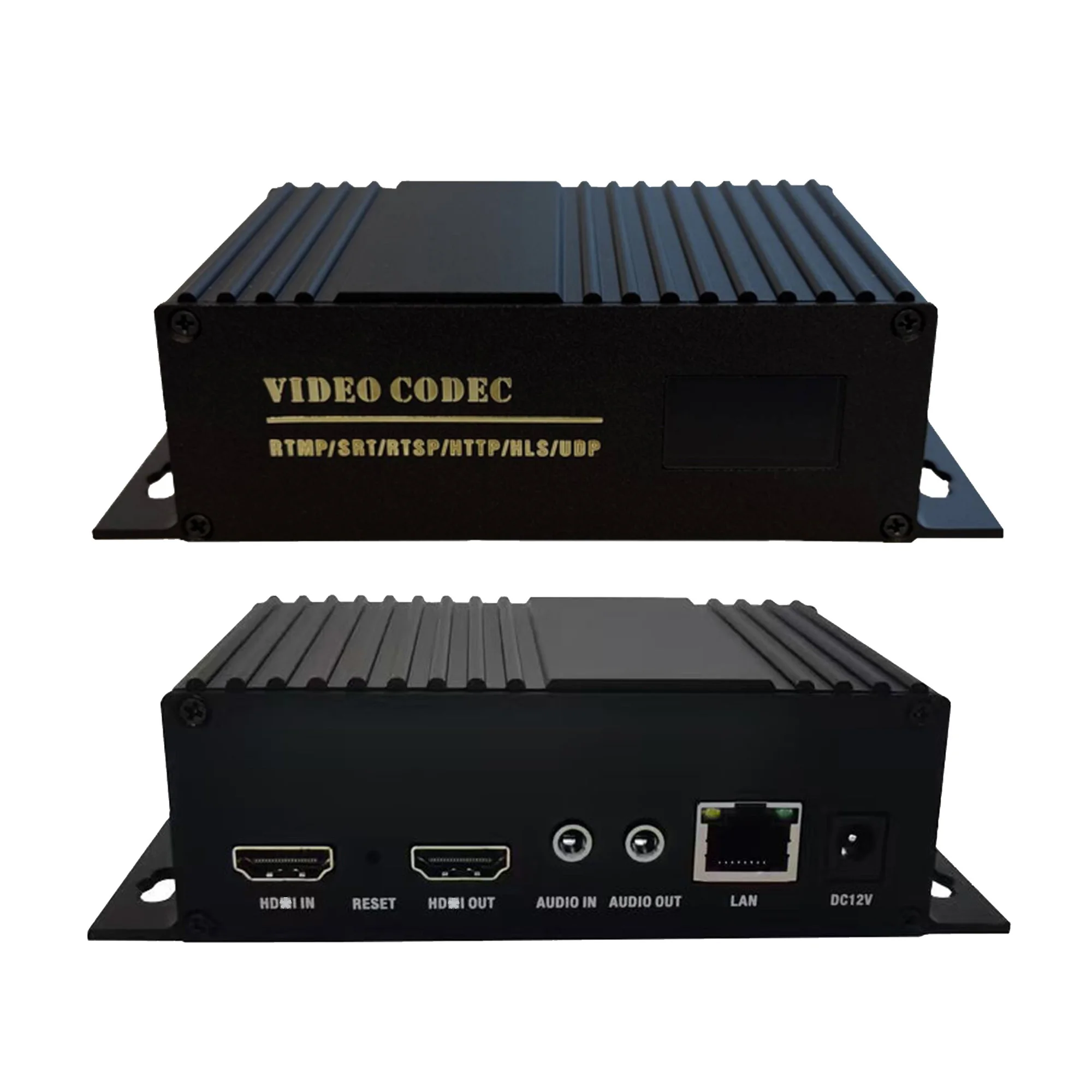 H.265 HD Video Codec, 4K HD to IP Video Encoder Decoder, Supports HD Loop-through or Decoded HD Output, OLED Display