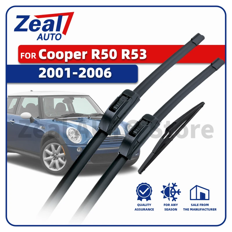 

LHD Front Rear Wiper Blades For Mini Cooper R50 R53 2001-2006 2002 2003 2004 2005 3x Windshield Windscreen 19"18"12" Accessories