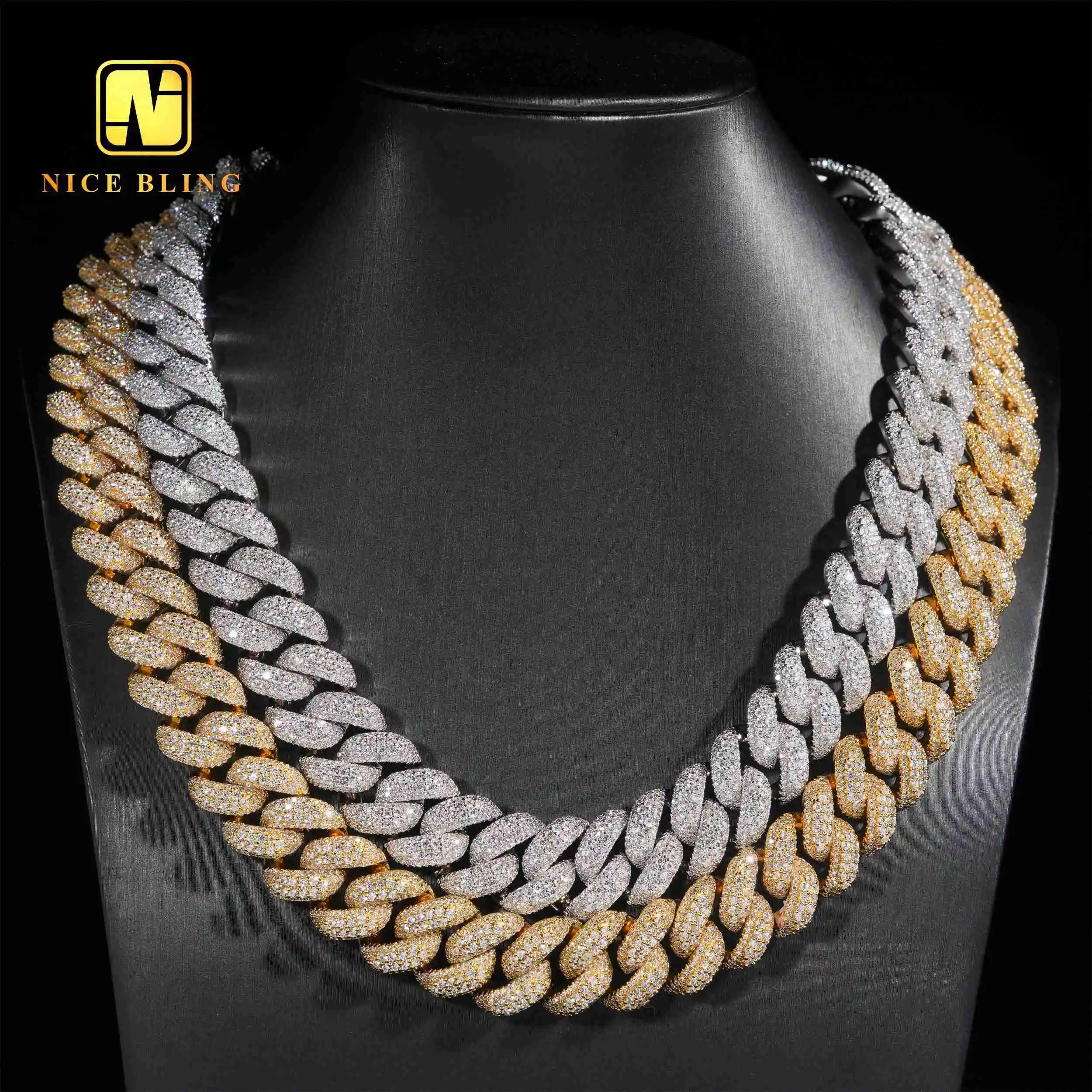 Wholesale Big Size Cuban Link Necklace 18k Gold Plated Hip Hop Rappers Thick Cuban Chains 18mm Brass Necklace and Bracelets，