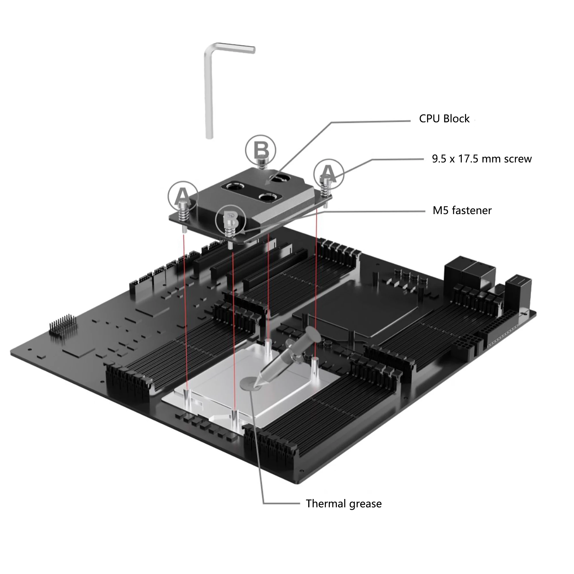 Blok Pendingin Air CPU Bykski Untuk Prosesor Threadripper Untuk AMD TR4 Blok Pendingin Cairan Kustom Sepenuhnya Berbahan Logam