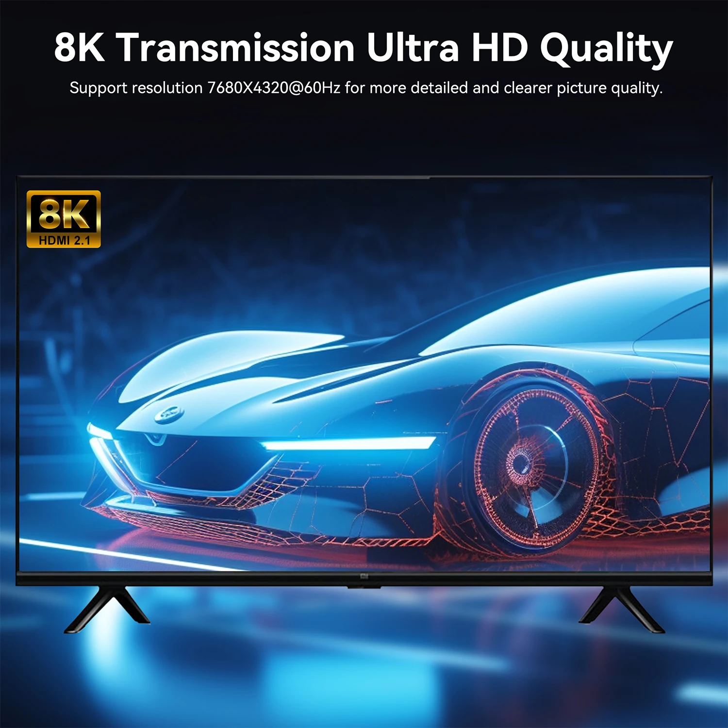 8K Type-C to HDMI Cable Unidirectional Video and Audio Transmission Nylon Braided 8K@60Hz 4K@120Hz Suitable for Laptops Phones image 5