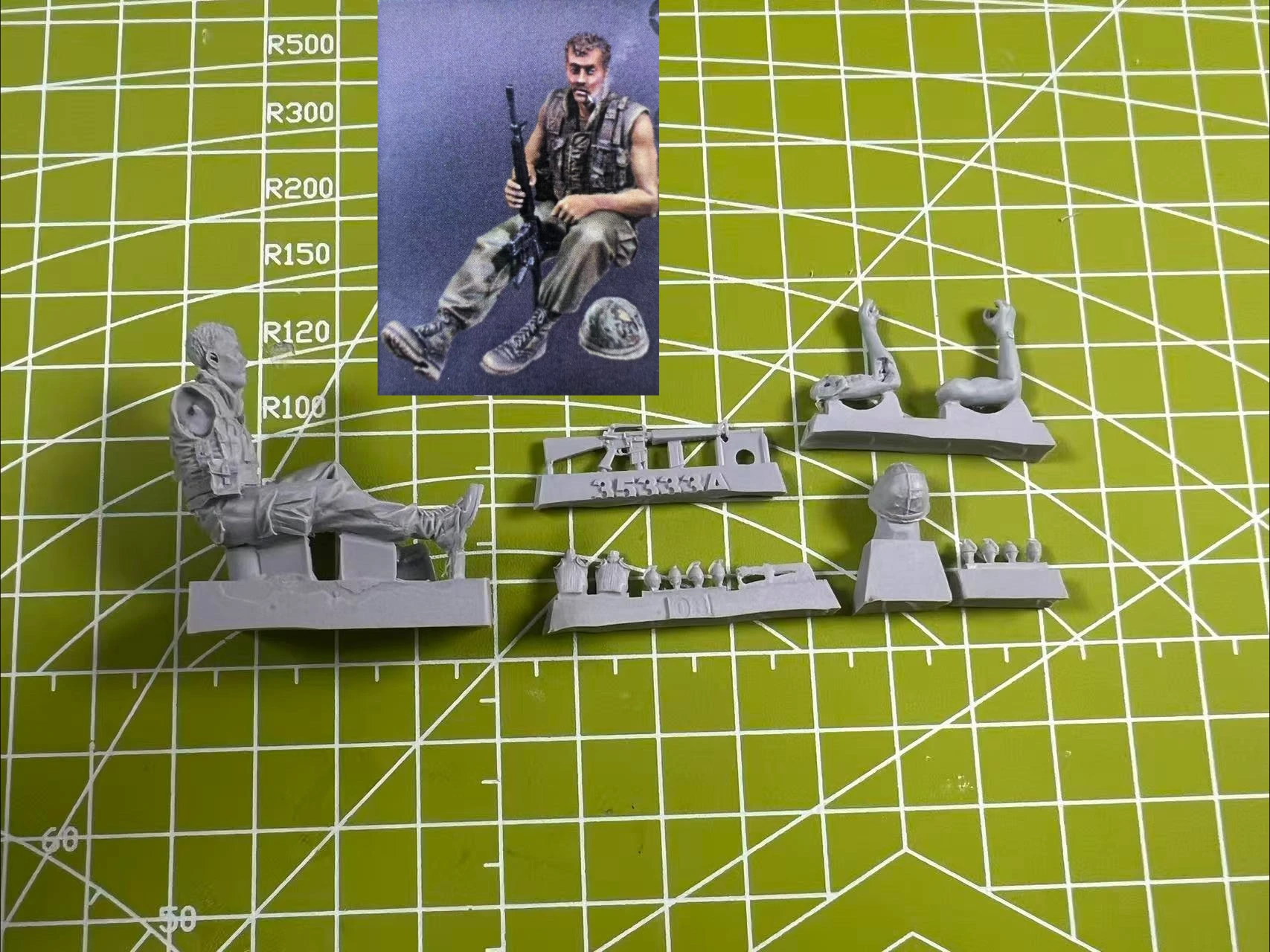

1/35 Cast Resin Model US Infantry Corporal Scene Model Toy Unpainted