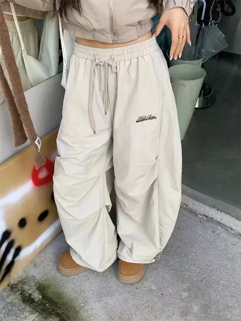 Deeptown Y2k Harajuku Women Sweatpants Wide Leg American Retro Pant Baggy Jogging Korean Fashion Hip Hop Trousers Thermal Autumn