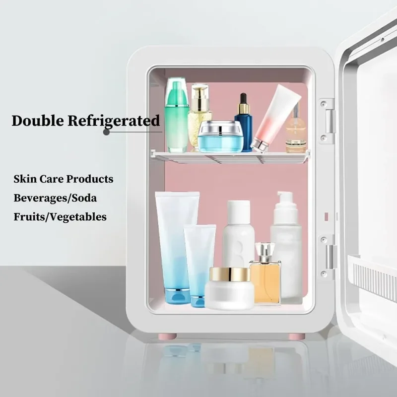 6L Car Mini Fridge Beauty Cosmetics Mask Makeup Skincare Refrigerator Semiconductor USB Heated Cooling Dormitory Refrigerator